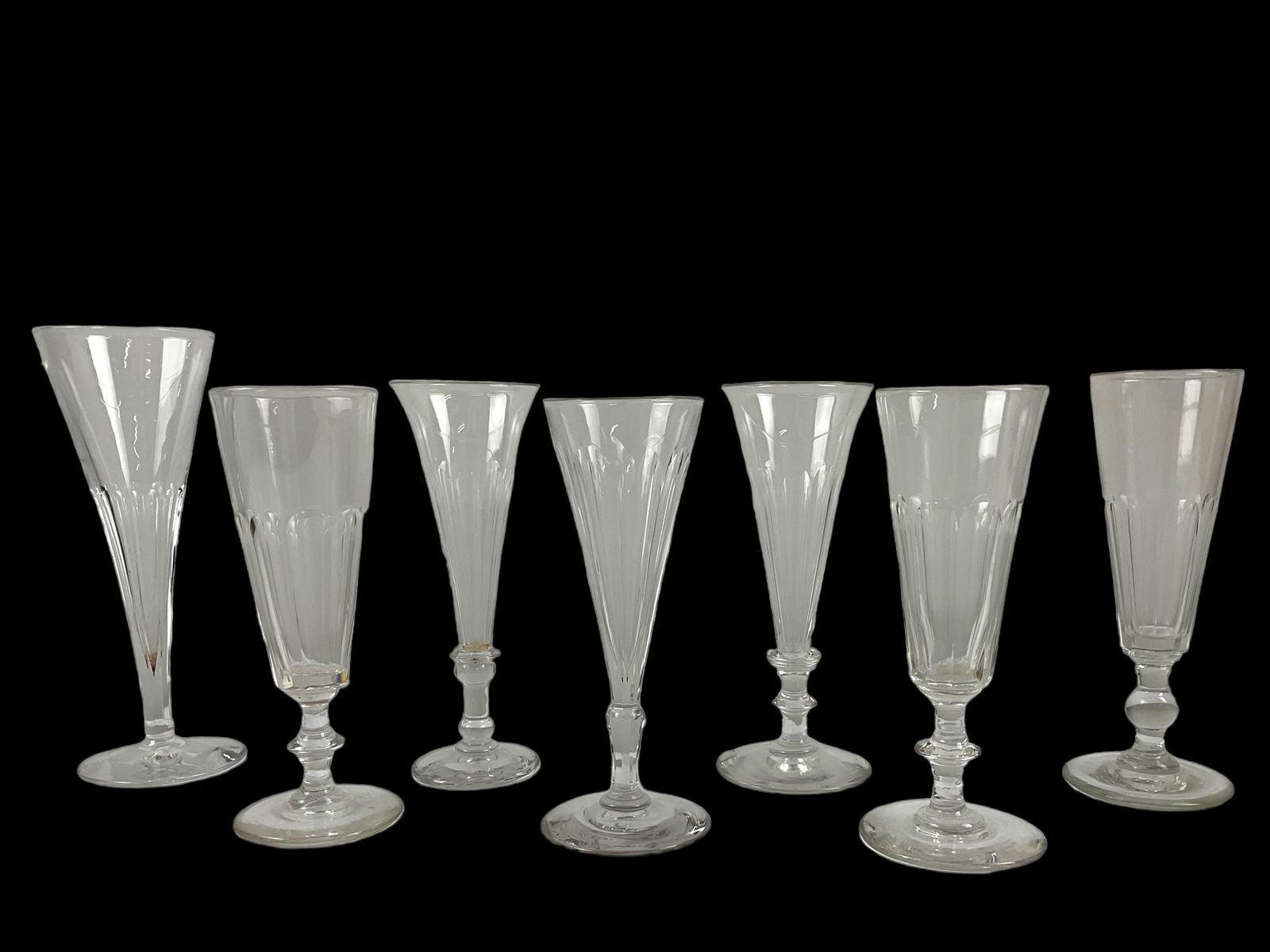 7 Miscellaneous Crystal Champagne Flutes (1 of 4)