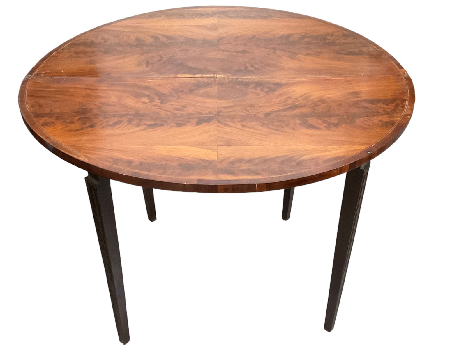 Antique Mahogany Demilune Swing Leg Table (1 of 10)