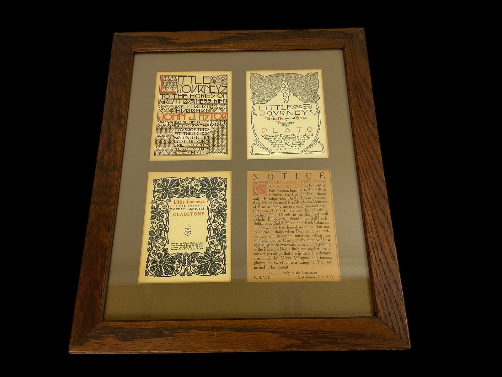 Framed Ephemera Roycrofters Elbert Hubbard (1 of 7)