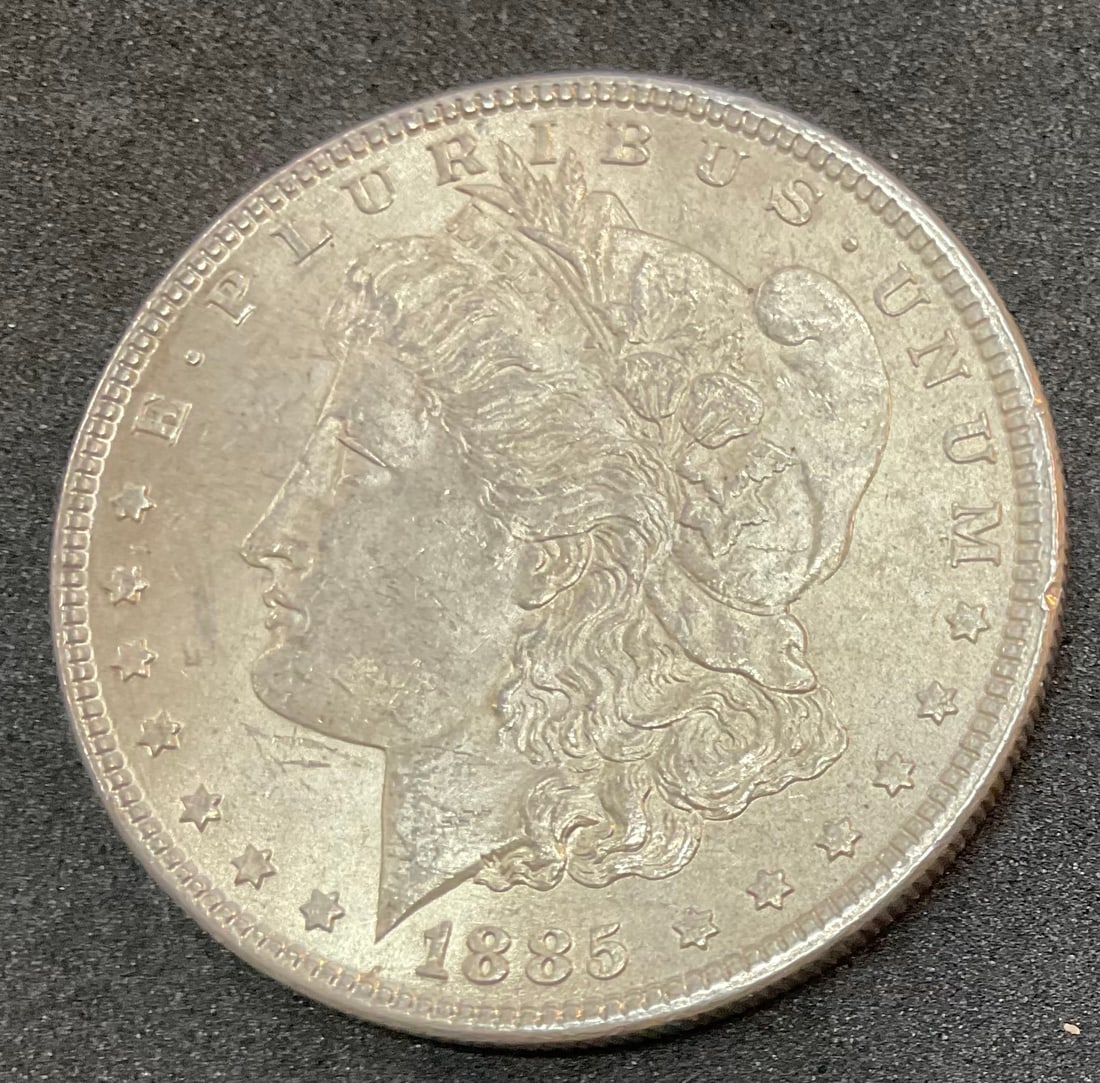 1885 Morgan Silver Dollar: 1885 Morgan Silver Dollar, Condition, see photographs.