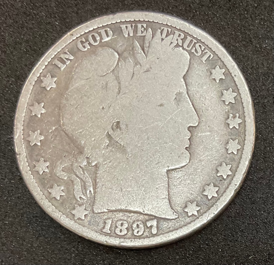 1897 Barber Silver Half Dollar (1 of 2)