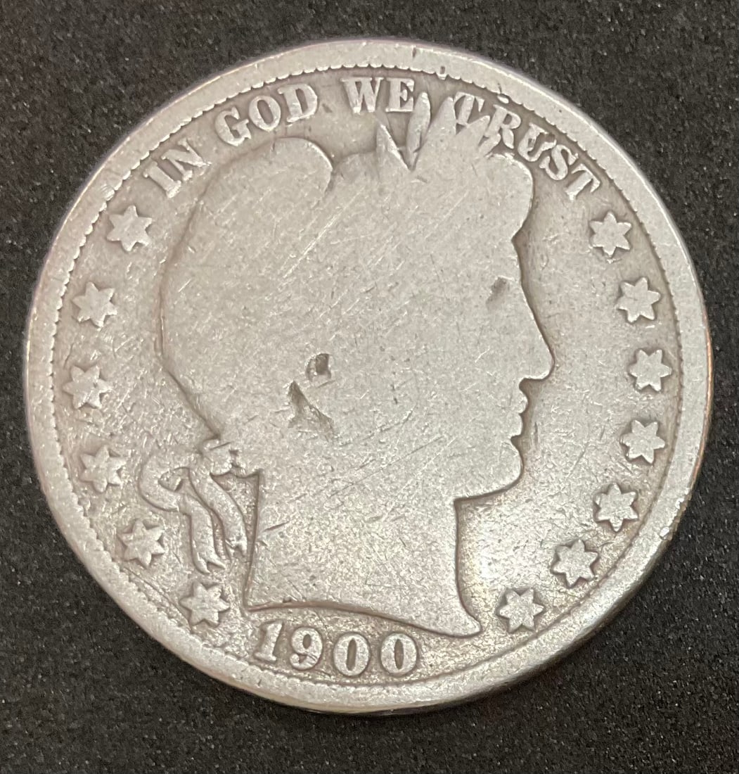 1900 Barber Silver Half Dollar (1 of 2)