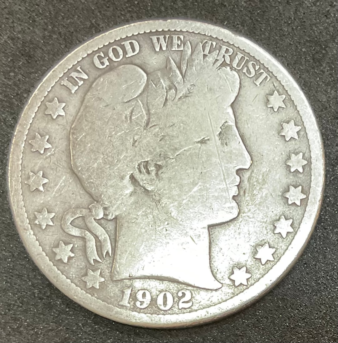 1902 S Barber Silver Half Dollar (1 of 2)