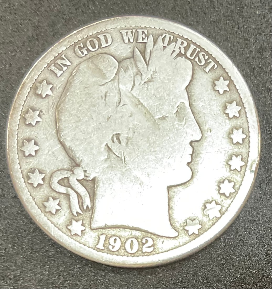 1902 S Barber Silver Half Dollar (1 of 2)