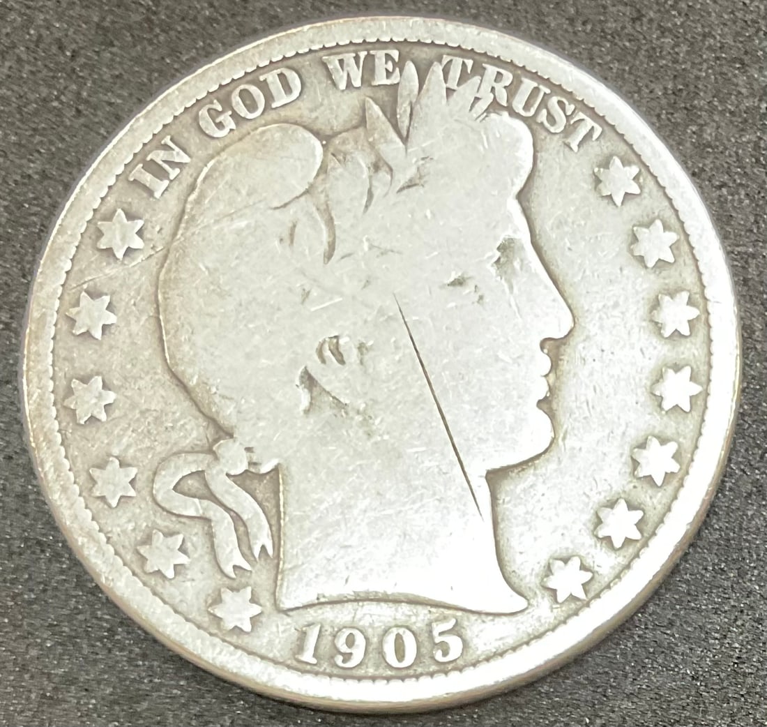 1905 Barber Silver Half Dollar (1 of 2)