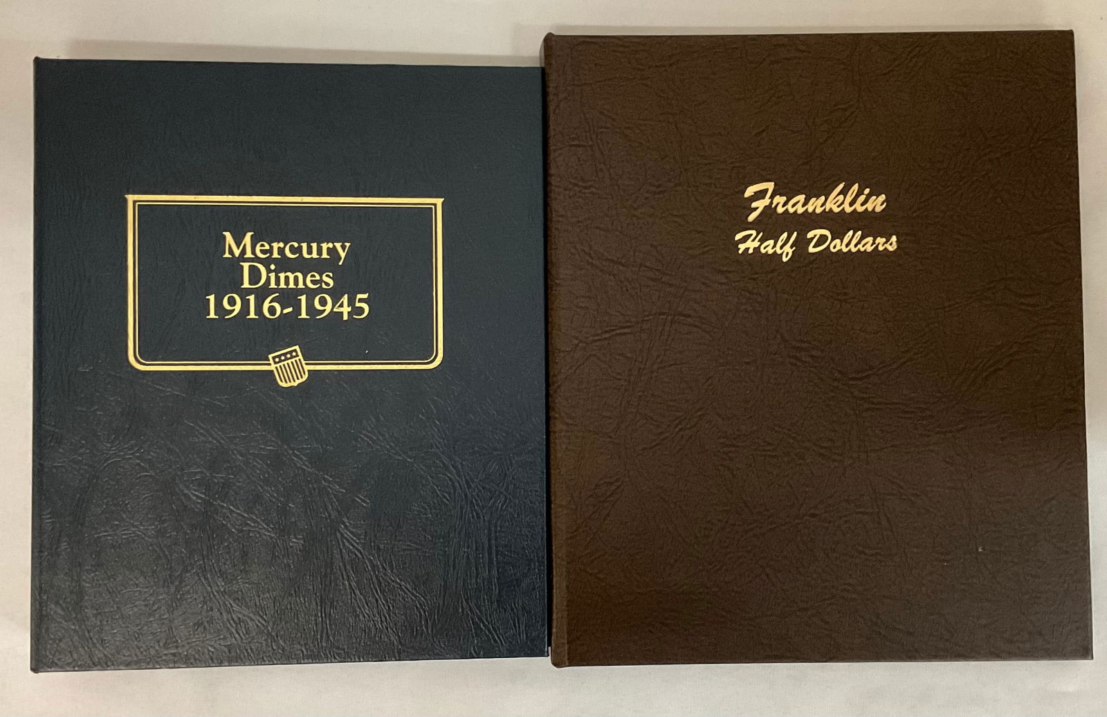 Group of 2 Coin Binders Franklin Half Dollars Mercury Dimes (1 of 15)