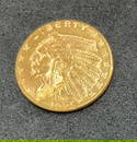 1925 D Indian Head 2 1/2 Dollar Quarter Eagle Gold Coin
