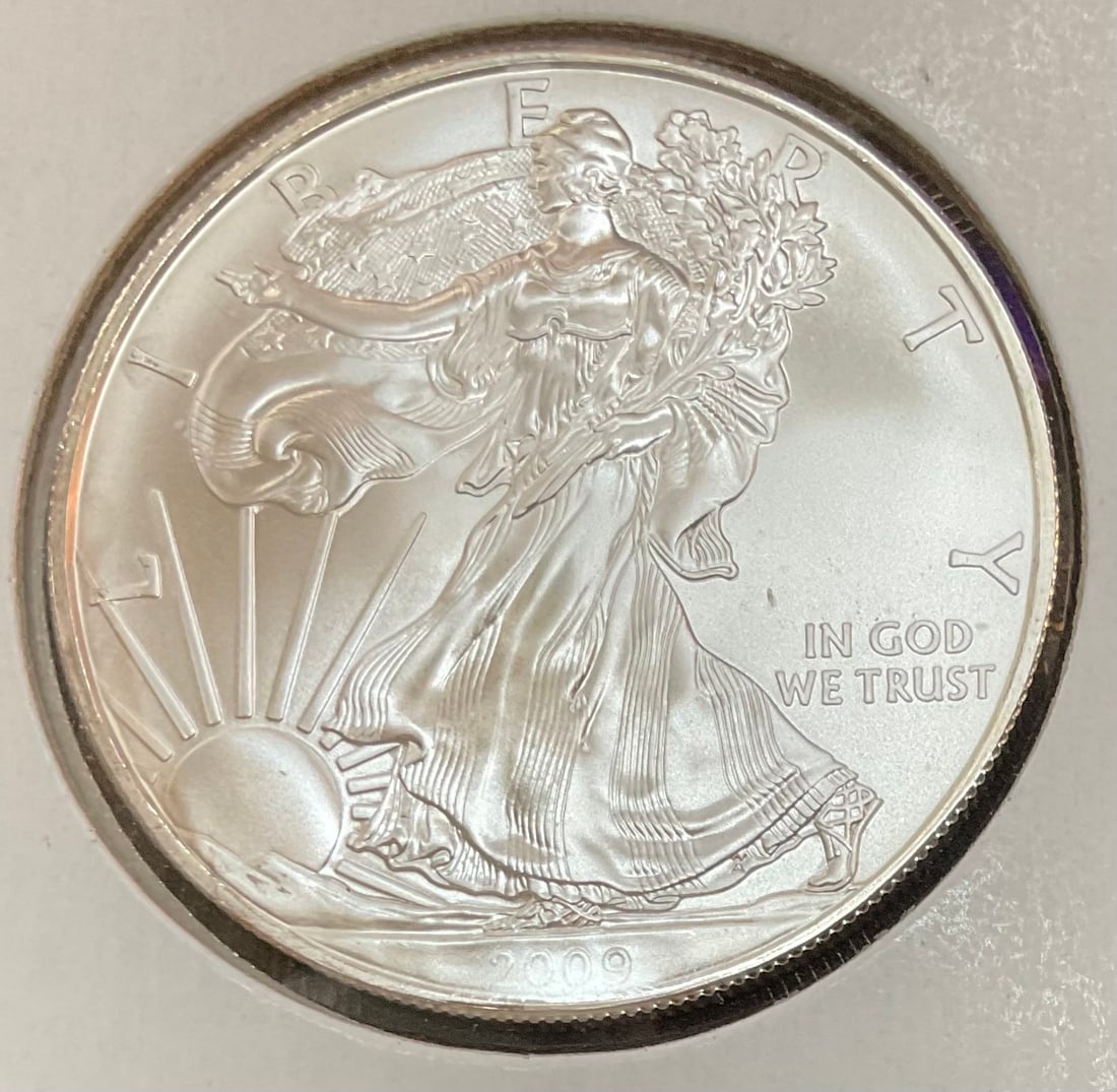 2009 American Silver Eagle $1 Coin .999 Fine Silver (1 of 2)
