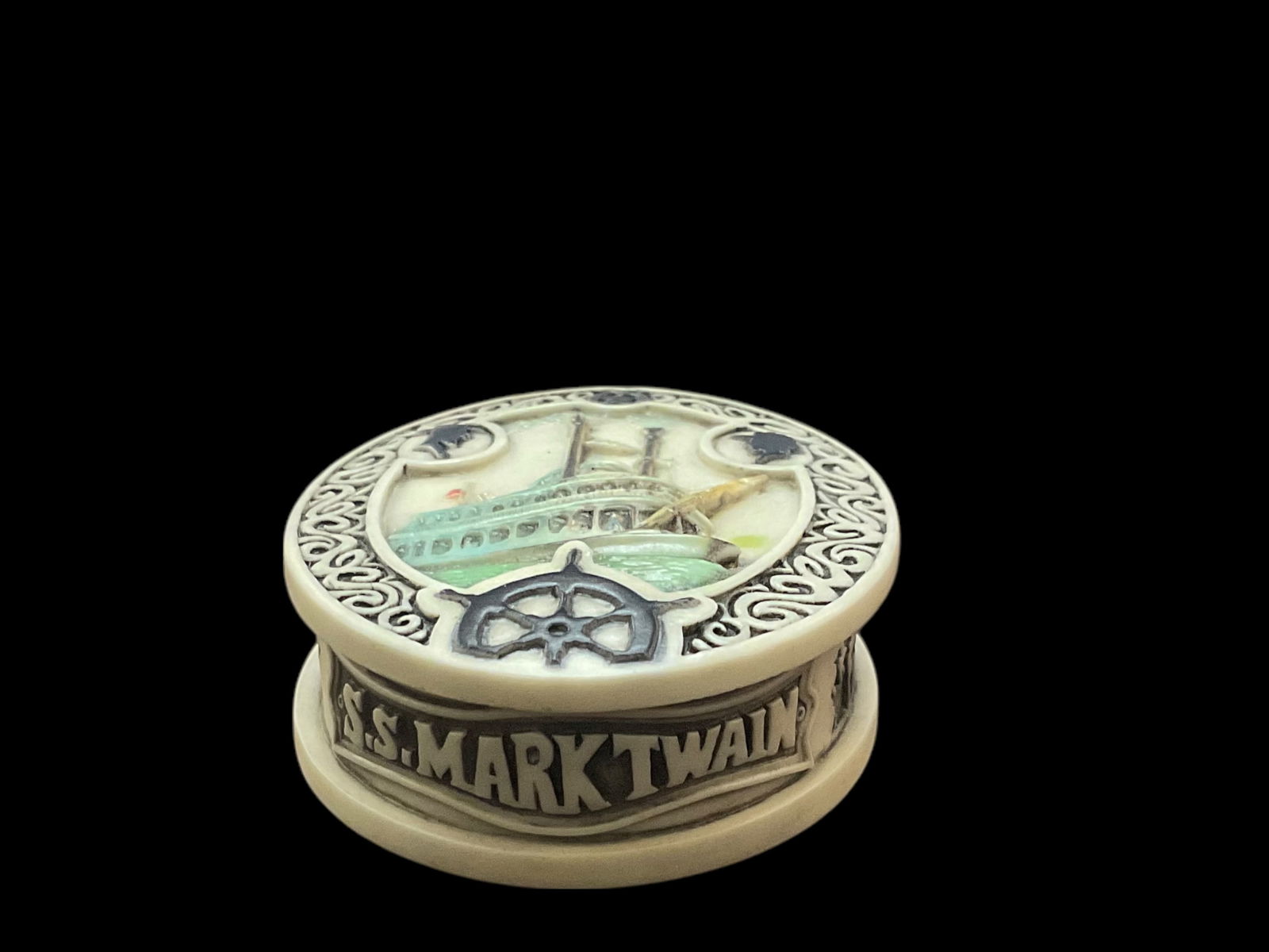 Disney Olszewski Mark Twain Riverboat PokitPal Trinket Box with Box (1 of 7)