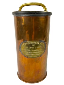 Copper Ship's Life Boat Distress Flare Canister