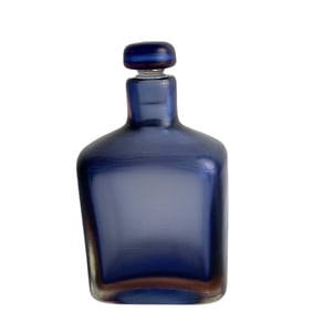 Paulo Venini Murano Art Glass Decanter with Stopper, Signed.