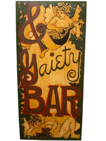 Hanging Bar Advertisement Sign attributed to Key West FL