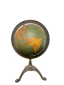 Antique Weber Costello Terrestrial Globe