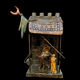 Painted Metal Vienna Lamp Tent and Camel