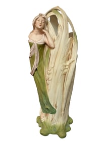 Royal Dux Art Nouveau Porcelain Vase