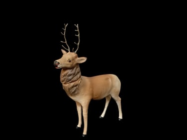 German Composition Reindeer Candy Container