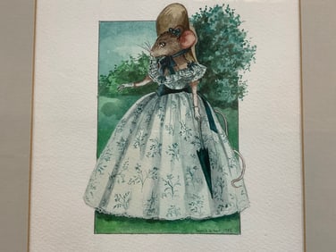 Susan Herbert (1945-2014) Original Watercolor, 1985, Signed