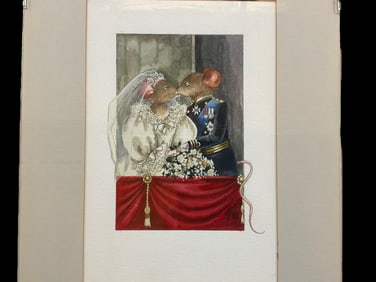 Susan Herbert (1945-2014) Original Watercolor, 1985, Signed