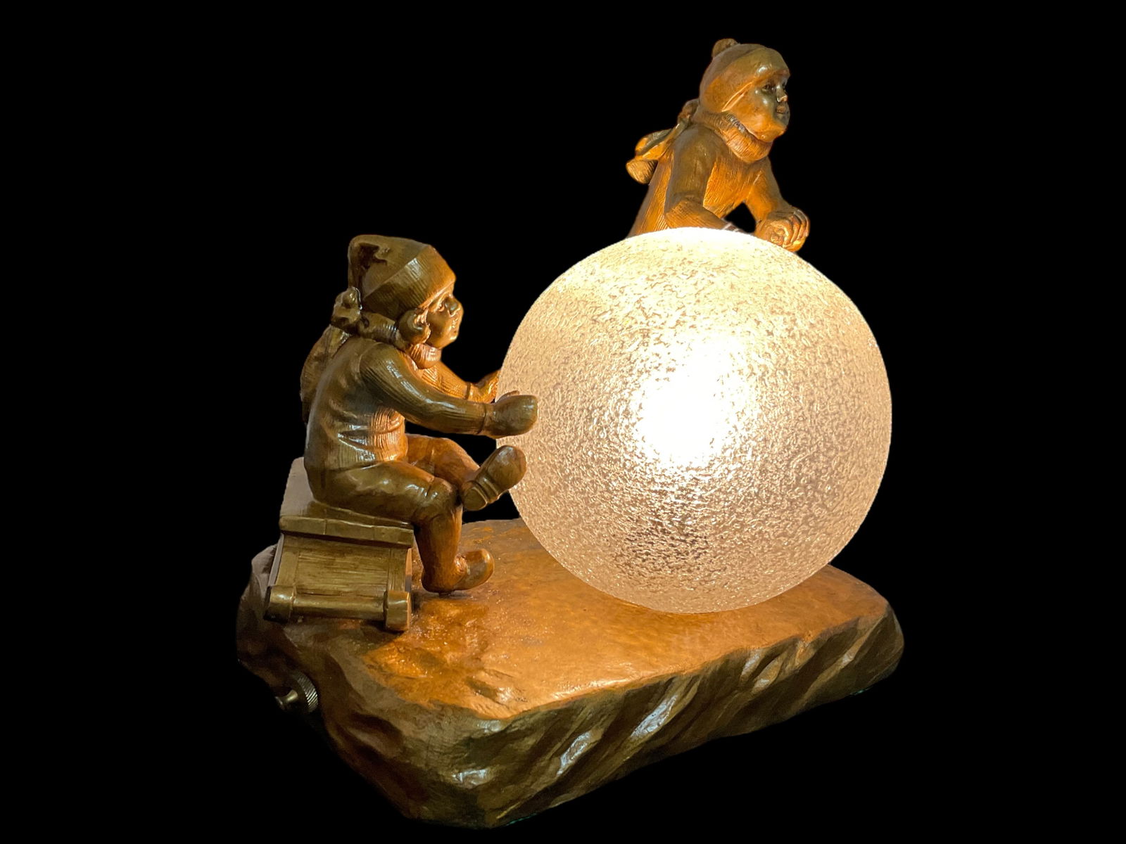 Art Deco Signed Bronze/Metal Accent Lamp, Signed. (1 of 6)