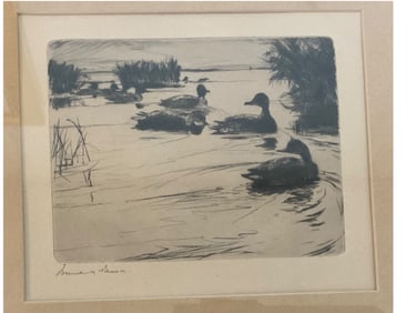 Frank Weston Benson 1862-1951 Signed Original Etching