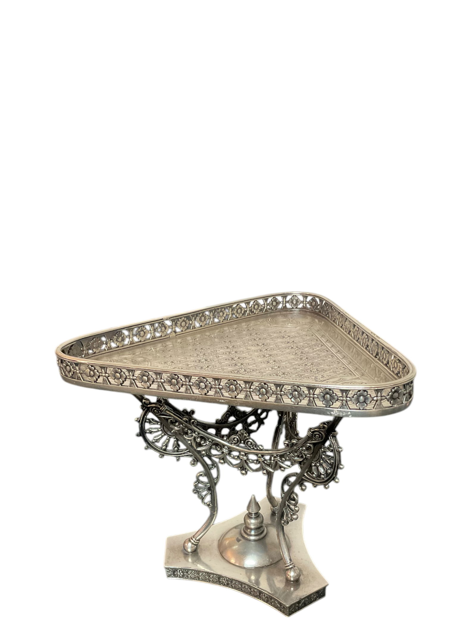 J. W. Tufts, Boston,  Silver Plate Victorian Calling Card Tray (1 of 6)