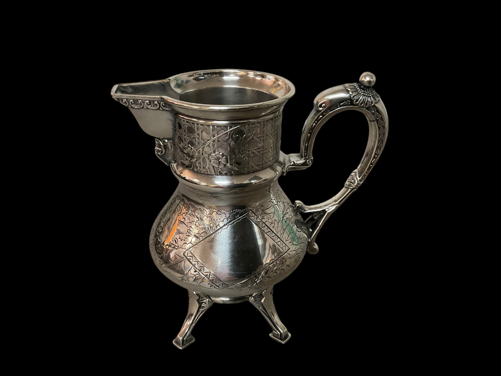 Rogers & Bro Triple Plate Silver Cream Pitcher: Rogers & Bro Triple Plate Silver Cream Pitcher. Measures: 6.25” H x 5.75” W x 4.5” D Condition: Good, See Photographs