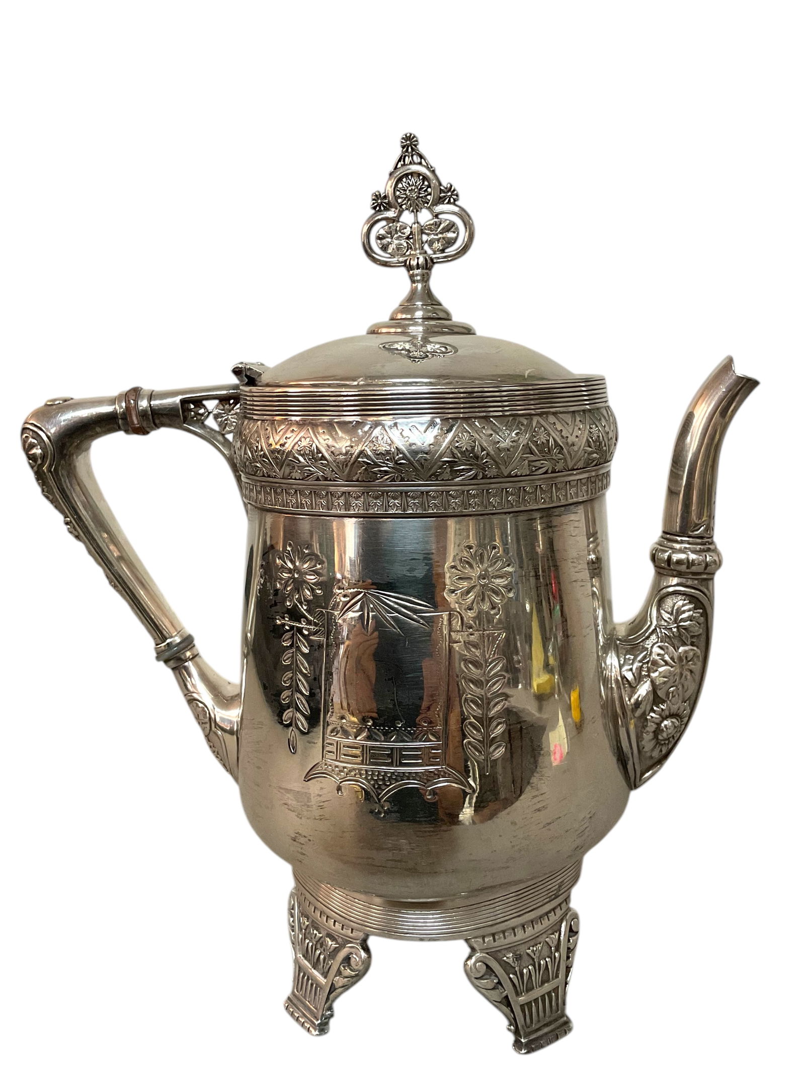 Meriden Company Silver Plate Coffee/Teapot (1 of 8)