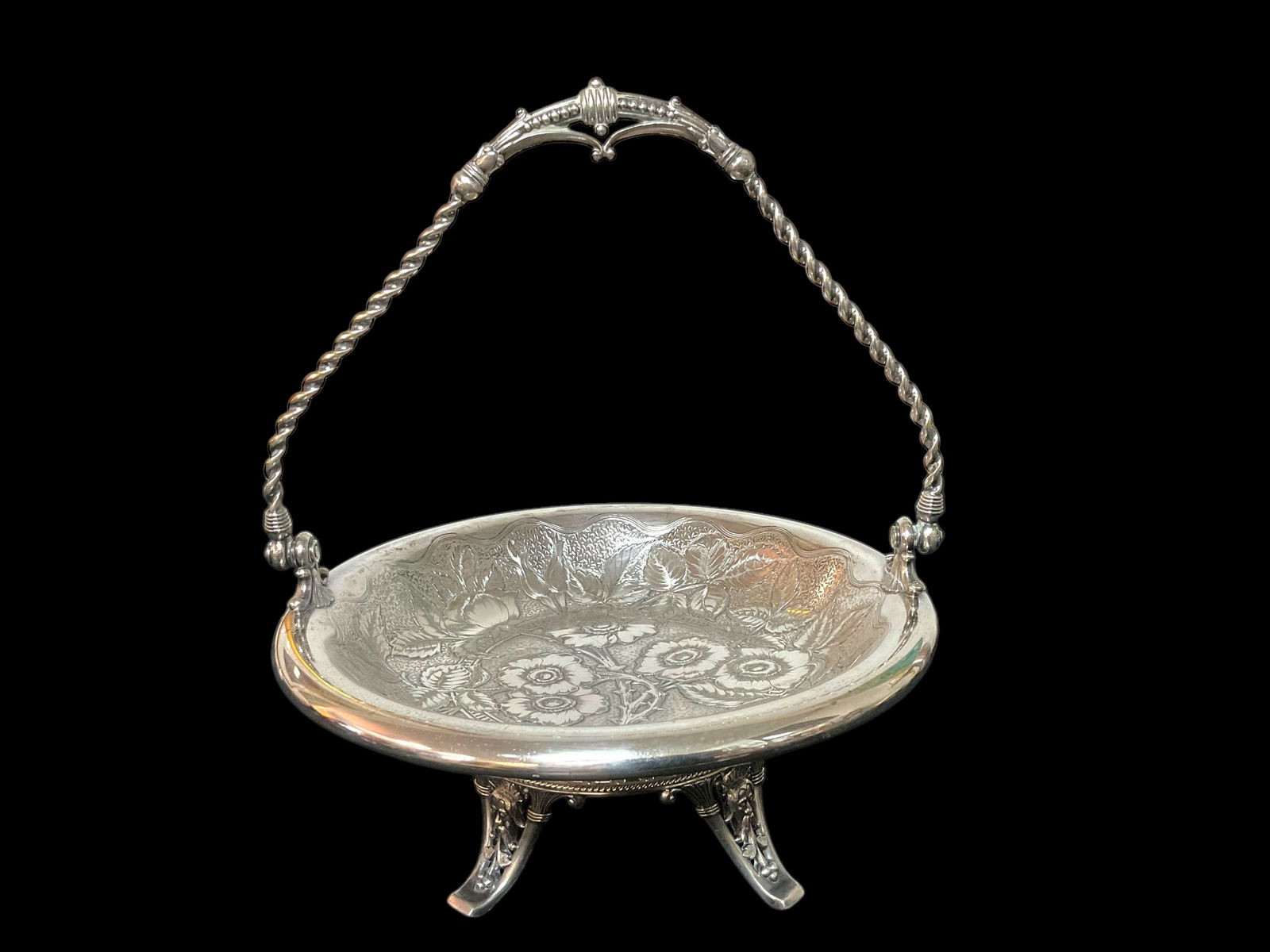 James W. Tufts Silver Plate Brides Basket (1 of 5)