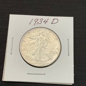 1934 D Walking Liberty Silver Half Dollar
