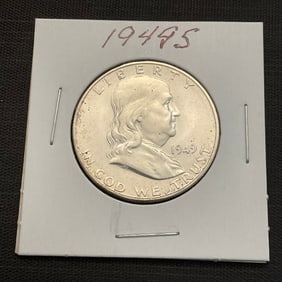1949 S Franklin Silver Half Dollar