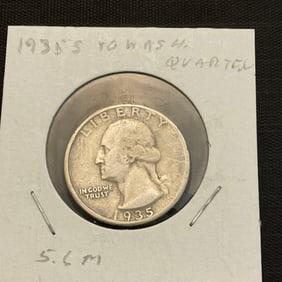 1935 S Washington Silver Quarter