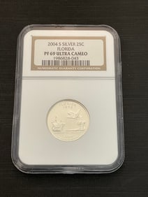 2004 S Silver Florida State Quarter NGC PF 69 Ultra Cameo