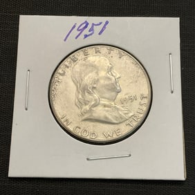 1951 Franklin Silver Half Dollar