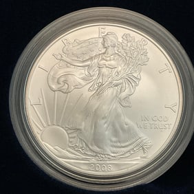2008 W American Eagle One Ounce Silver Uncirculated Coin