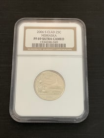 2006 S Clad Nebraska State Quarter NGC PF69 Ultra Cameo