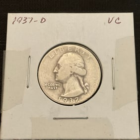 1937 D Washington Silver Quarter