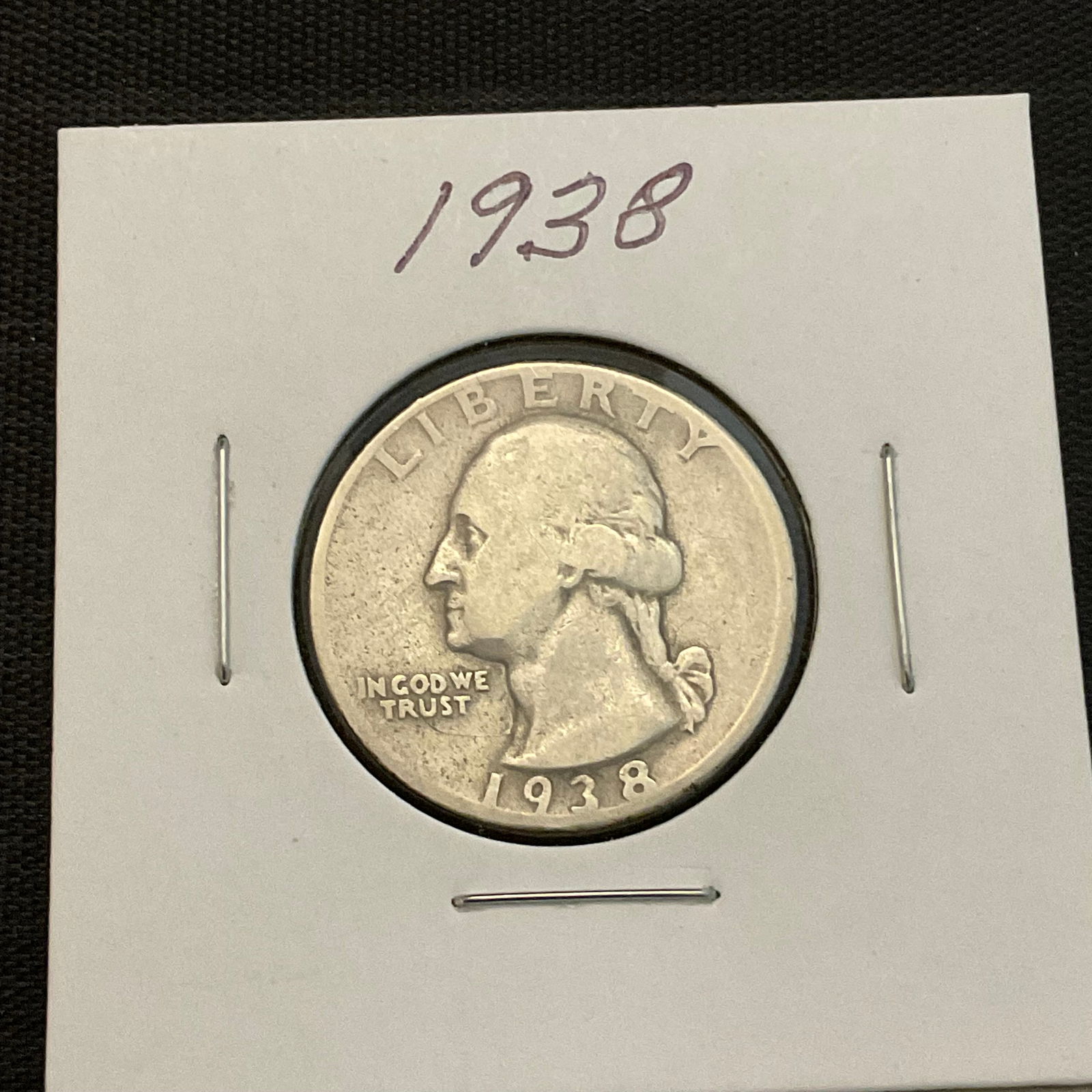 1938 Washington Silver Quarter (1 of 2)