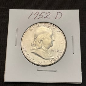 1952 D Franklin Silver Half Dollar