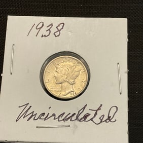 1938 Mercury Silver Dime