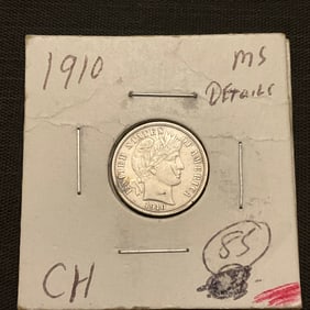 1910 Barber Silver Dime
