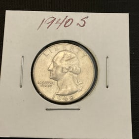 1940 S Washington Silver Quarter
