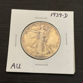 1939 D Walking Liberty Silver Half Dollar