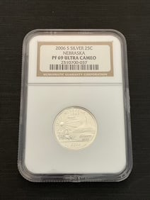 2006 S Silver Nebraska State Quarter NGC PF69 Ultra Cameo