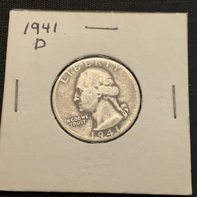 1941 D Washington Silver Quarter