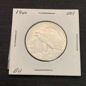 1940 Walking Liberty Silver Half Dollar