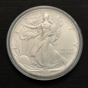 1992 American Silver Eagle .999 Fine Silver Dollar Coin