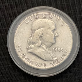 1953 D Franklin Silver Half Dollar
