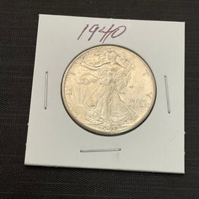 1940 Walking Liberty Silver Half Dollar