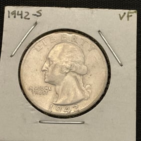 1942 S Washington Silver Quarter