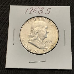 1953 S Franklin Silver Half Dollar